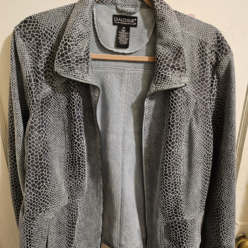 Soft Faux snakeskin blazer/jacket.